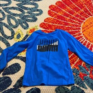 Puma Kids Vibrant Blue Long Sleeve Tee
